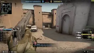 CS:GO | 1 vs 4 clutch with defuse | dust2