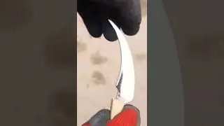 Forging KARAMBIT Knife Out Of Rusty BEARING