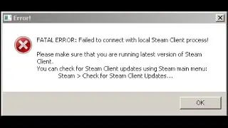 как убрать ошибку при запуске игр steam