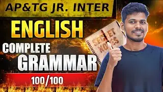 Part 01 📚 Inter 1st Year English Grammar | Score 100/100 in IPE 2025 | Telangana & AP Intermediate