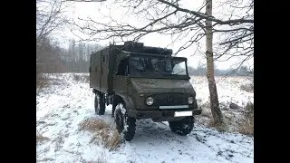 Unimog 404, Winter Trip On Snowy Terrain