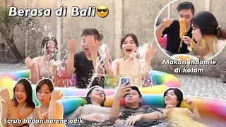 BERENDAM DI HALAMAN BELAKANG RUMAH w/ PACAR DAN ADIK