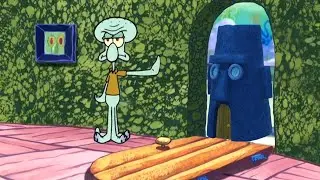 Squidward kicks Squidward's house out of his house