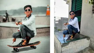 Picsart realistic skateboard manipulation  editing tutorial | Photo editing tutorial in picsart HD