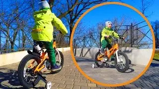 Ребенок Экстремал, Даниил Игоревич учится кататься на велосипеде