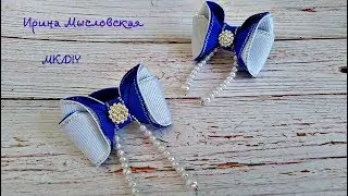 Школьные бантики из остатков лент. Канзаши