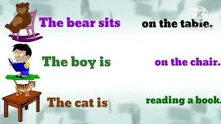 Reading practice with animals pictures for preschool and nursery children.Improve your reading