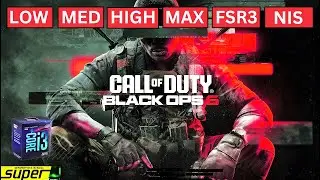 Call of Duty Black Ops 6(CAMPAIGN) | GTX 1650 SUPER | I3 8100 | All Settings TESTED!