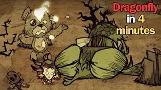 Killing Dragonfly in 4 min as New Willow (No Healing, Minimal Gear) - Don't Starve Together | BETA
