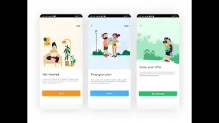 Modern onboarding screens-free android XML layout using constraint layout