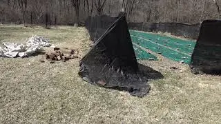 Shadecloth as a Windbreak for Morel Mushrooms - Morels 2019