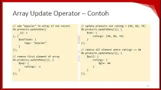 MongoDB Operasi Array