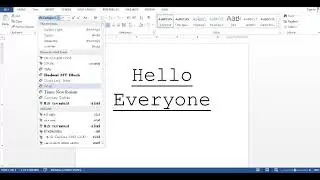 MS Word - Font tool Bar.