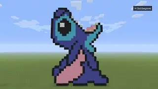 Minecraft Pixel Art - Stitch Open Mouth