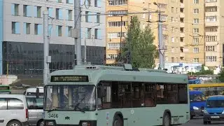 Минск.Поездка в троллейбусе БКМ-321,борт.3466,марш.31 (03.10.2020)