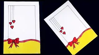 Ribbon border design - border design on paper - easy design for assignment - nupur'shandicrafts