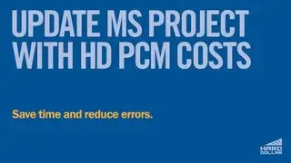 Update MS Project with HD Costs