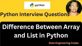 difference between arrays and lists in python |what is difference between array and list in python