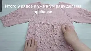 Платье спицами для девочки. Описание.
