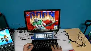OASYS IPadSX Bump Bar Kitchen Display System running DOOM