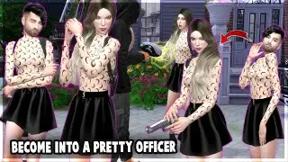 Bad Boy 🧔🏻 Transform Into A Pretty Officer Girl 👮‍♀️[ Boy To Girl ] | Sims4Stories