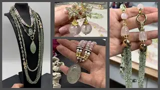 Красиво! Пренит + розовый кварц.