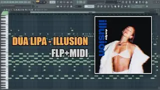 Dua Lipa - Illusion (MIDI + FLP) (FL Studio Piano Tutorial / Cover)