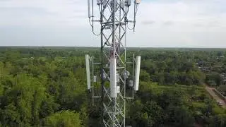 Telecommunication Pole | Man on Telecom Pole 