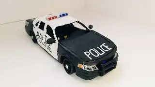 Слепил полицейский Ford Crown Victoria из пластилина своими руками ,для краш-теста!!!!!!