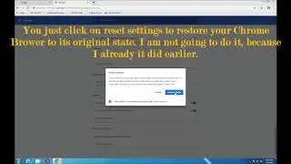 How to Restore Google Chrome Settings to their original defaults