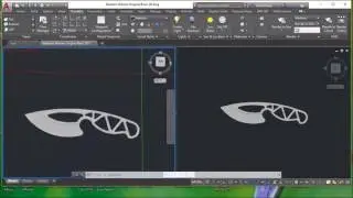 3D Autocad Knife Design - Skeleton Skinner