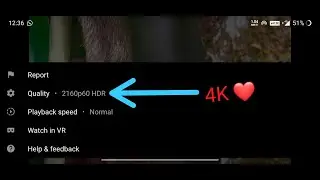 How to play videos in youtube in 4K resolution using* wifi *and also* moblie data.*