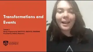 Design Programming Week 5 Tutorial: Transformations and Events