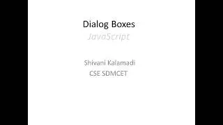 Dialog Boxes (JavaScript)