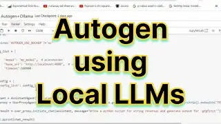 Autogen using Local LLMs and Ollama