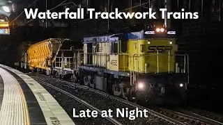 Kaelan's Trains Vlog 153: Waterfall Trackwork Trains Late at Night