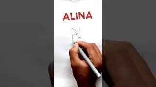 ALINA Name Logo🤓 #shorts #shortfeed #drawing