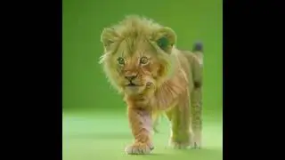 Cute Lion Walking Green Screen 2025 | Green Screen Walking Lion | Cute Lion Walking 