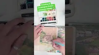 Drawing at Cockington Green Gardens - Miniature Village #artvlog #shorts