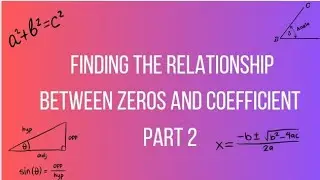 Finding The Zero's Of The Quadratic Polynomial , Also Verifying The Relationship#shorts