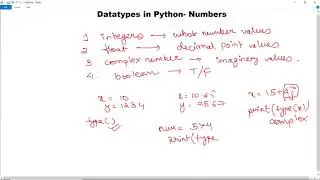 Datatypes in Python : Numbers | int float complex boolean data types in Python | Goeduhub