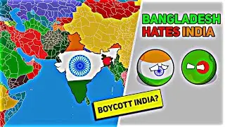 [BANGLADESH HATES INDIA]😨🌏☠ In Nutshell || [BOYCOTT?]🥵🥶⚔ #shorts #countryballs #geography #mapping
