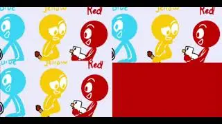 Alan Becker mem (blue,green,yellow,red)