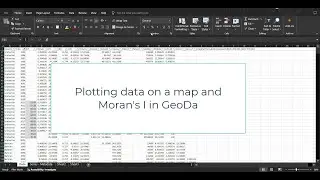 Plotting maps and doing spatial analysis using GeoDa