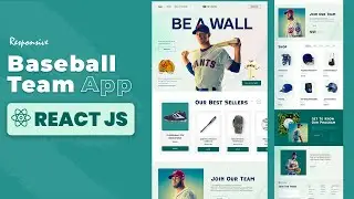 ⚾Responsive React JS Tutorial with Tailwind CSS - Baseball Team Web | 🎁Download Source Code V.1