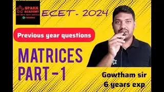 Matrices 1 for ECET 2024 | 