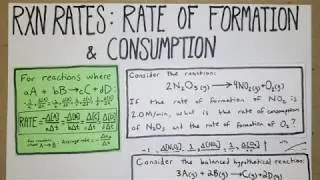 How to Calculate Rate of Formation & Rate of Consumption (Reaction Rates)