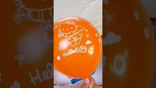 HELLO KITTY BALLOON#shorts #balloons #asmr #pump #hellokitty