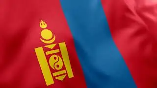 MONGOLIA - Waving Flag Loop 4K