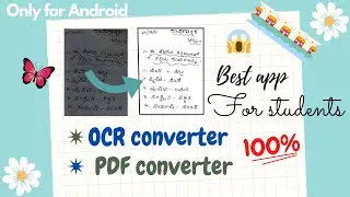OCR and PDF converter app for Android mobiles | best app for students for online